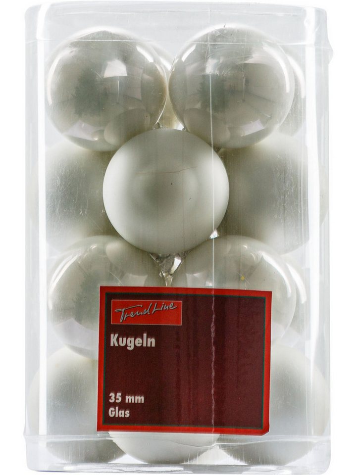 Trend Line Christbaumschmuck TrendLine Weihnachtskugeln aus Glas Ø 3,5 cm weiß Trend Line Christbaumschmuck TrendLine Weihnachtskugeln aus Glas Ø 3,5 cm weiß von Trend Line