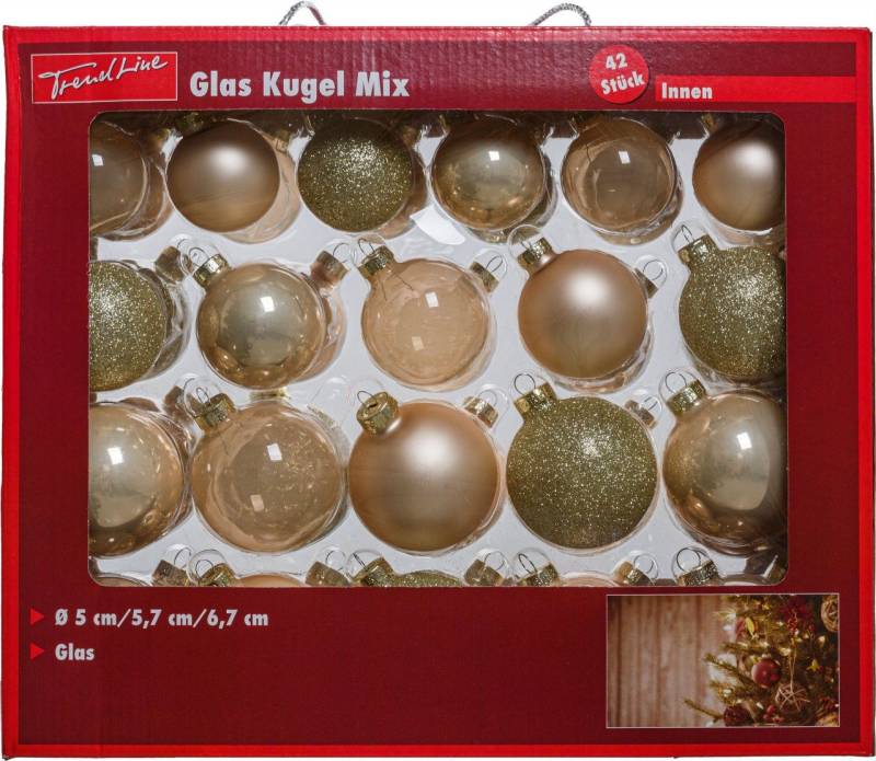 Trend Line Christbaumschmuck TrendLine Weihnachtskugeln aus Glas Ø 5/ 5,7/ 6,7 Trend Line Christbaumschmuck TrendLine Weihnachtskugeln aus Glas Ø 5/ 5,7/ 6,7 von Trend Line