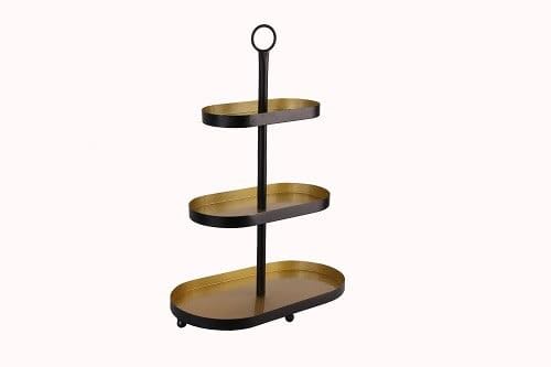 Trend Line Deko Eisen Etagère 50 x 18 x 35 cm schwarz-Gold Etagere Trend Line Deko Eisen Etagère 50 x 18 x 35 cm schwarz-Gold Etagere von Trend Line