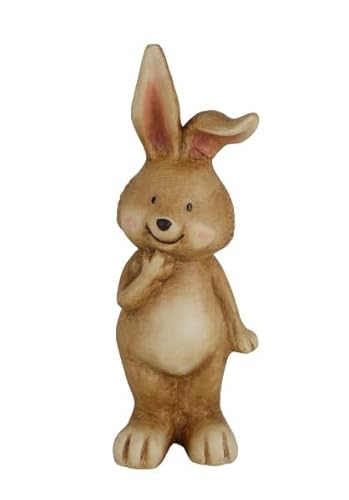 Trend Line Deko Hase Terracotta 31 x 13 cm braun Osterdeko Hasendeko wetterfest von Trend Line