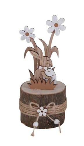 Trend Line Deko Osterhase auf Stamm Holz 18 x 7,5 x 7 cm braun Figur Trend Line Deko Osterhase auf Stamm Holz 18 x 7,5 x 7 cm braun Figur von Trend Line