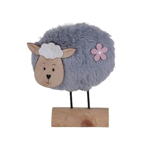 Trend Line Deko Schaf Holz 17 x 14 cm Natur grau Figur von Trend Line