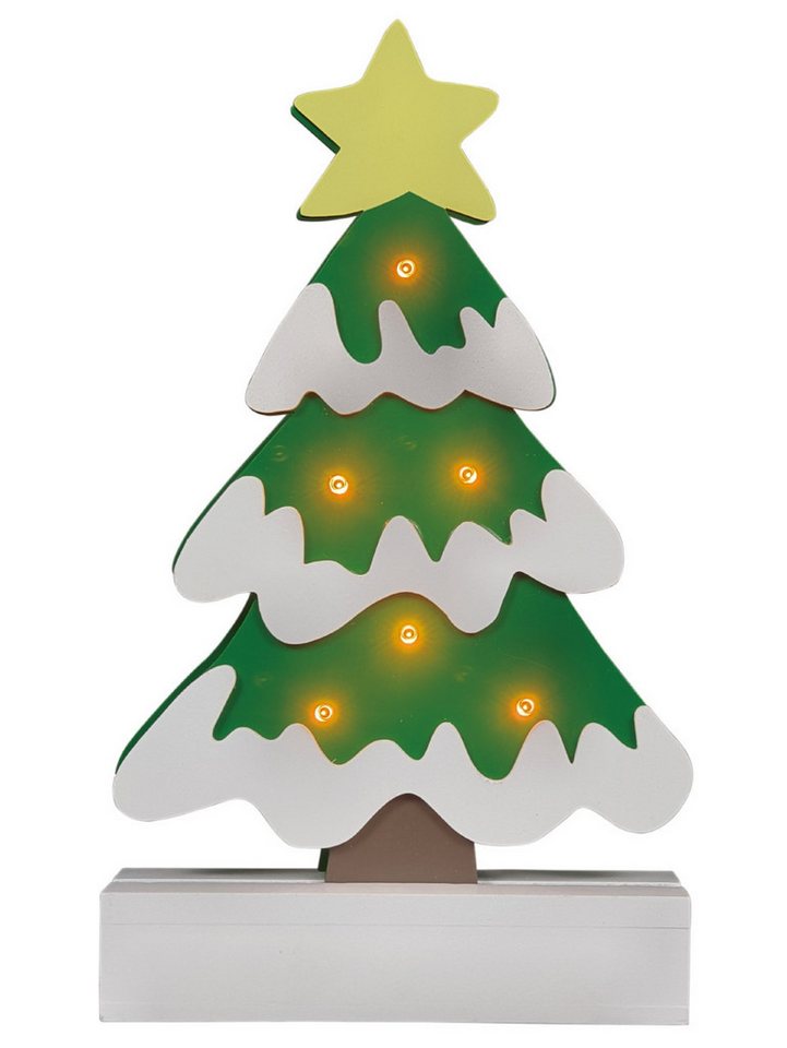 Trend Line Dekobaum TrendLine Baum Holz 15,5 x 5,5 x 27 cm weiß+grün von Trend Line