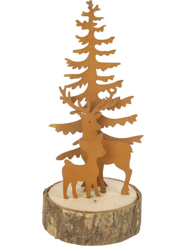 Trend Line Dekobaum TrendLine Deko Baum mit Rentier 6,5 x 6,5 x 16,5 von Trend Line