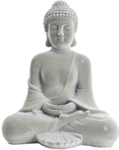 Trend Line Dekofigur Buddha sitzend 23 x 18 cm grau Figuren, Skulpturen & Statuen von Trend Line