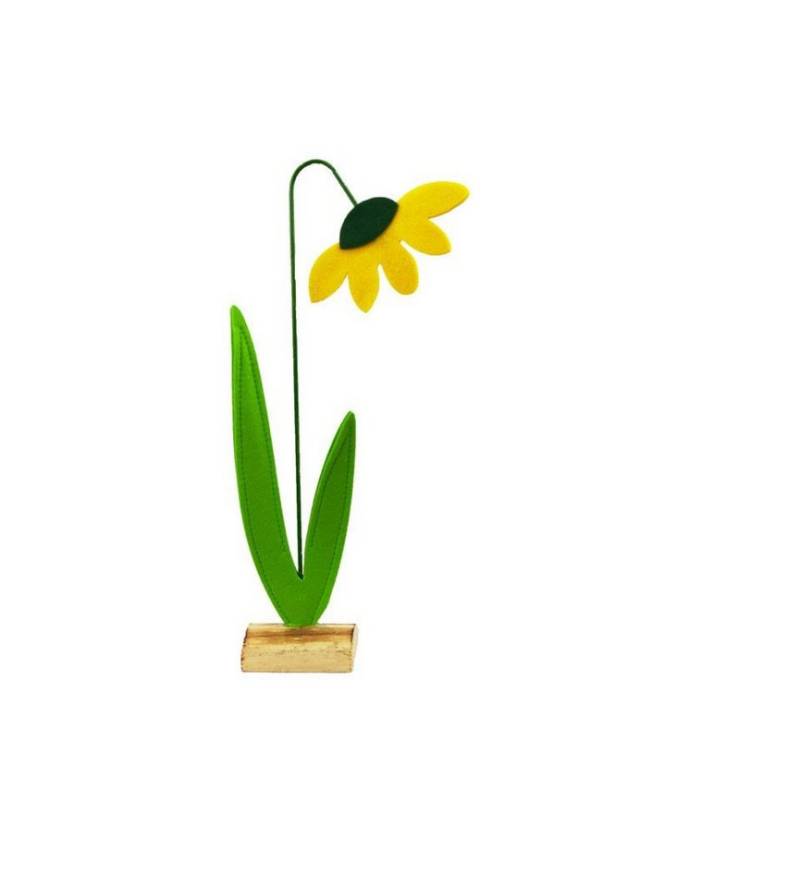 Trend Line Dekofigur TrendLine Deko Blume Filz 39 x 16 cm gelb grün von Trend Line