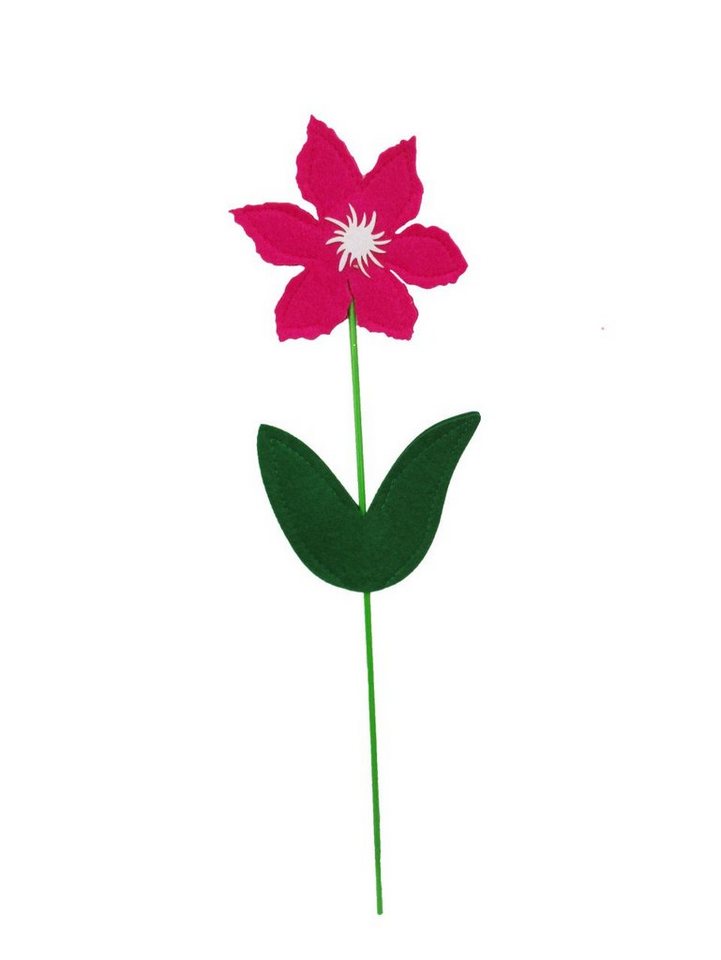 Trend Line Gartenstecker TrendLine Dekostecker Blume Filz 50 x 13 cm pink von Trend Line