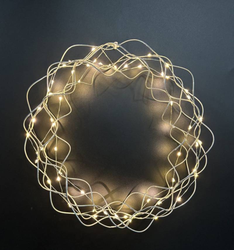 Trend Line Dekokranz TrendLine LED Lichterkranz Ø 30 cm silber warmweiß von Trend Line