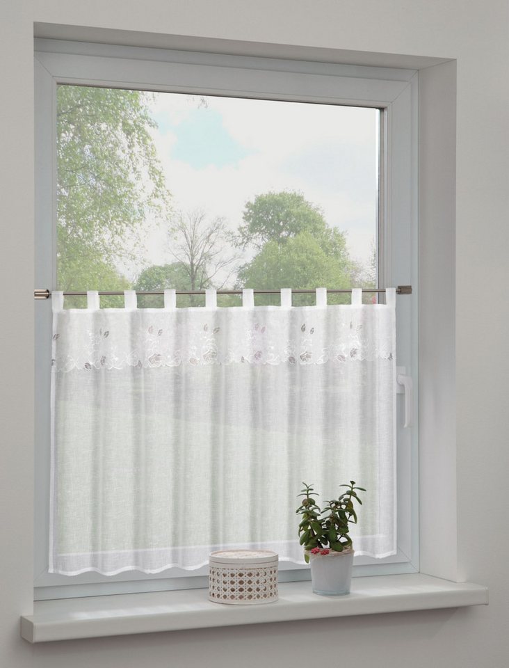 Trend Line Gardine Sehlbach Bistrogardine Floral weiß 75 x 135 cm Trend Line Gardine Sehlbach Bistrogardine Floral weiß 75 x 135 cm von Trend Line