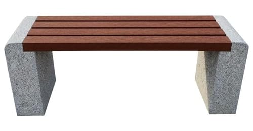 Trend Line Gartenbank 120x35x45cm Holzbank Granit Wetter- & frostbeständig Bank von Trend Line