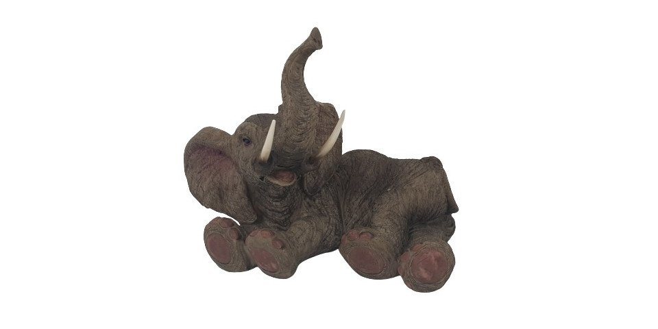 Trend Line Gartenfigur Dekofigur Elefant liegend 30 x 25 cm grau von Trend Line