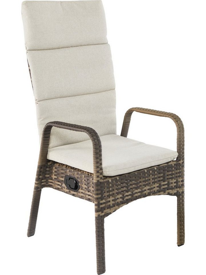 Trend Line Gartenstuhl TrendLine Dining Sessel Linz Move inkl. Auflage, Rückenlehne verstellbar witterungsbeständig von Trend Line