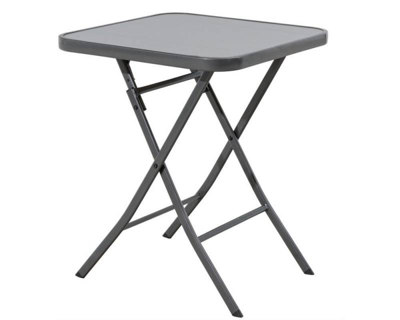 Trend Line Gartentisch TrendLine Glastisch Terni klappbar anthrazit 60 x, Klappbar witterungsbeständig Trend Line Gartentisch TrendLine Glastisch Terni klappbar anthrazit 60 x, Klappbar witterungsbeständig von Trend Line
