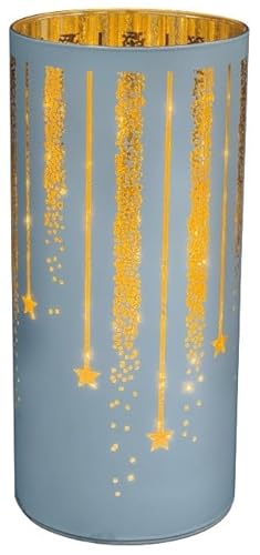 Trend Line Glasgefäß Glas Ø 10 x 22 cm weiß Windlicht von Trend Line