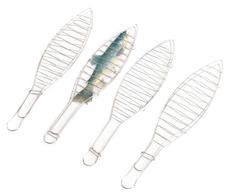 Trend Line Grillrosteinsatz TrendLine Fischbräter-Set 4er-Set, Edelstahl, 42, Edelstahl von Trend Line
