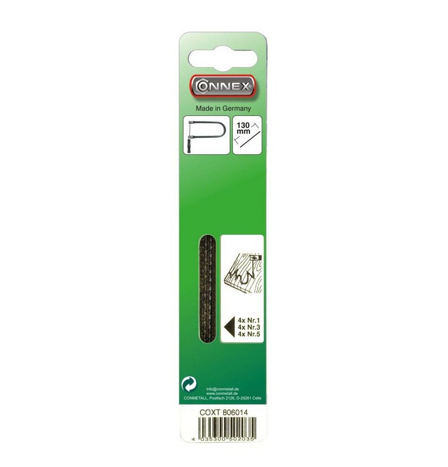 Connex Handsäge Laubsägeblatt Holz Zarsa 1+3+5 12 Stück Connex Handsäge Laubsägeblatt Holz Zarsa 1+3+5 12 Stück von Connex