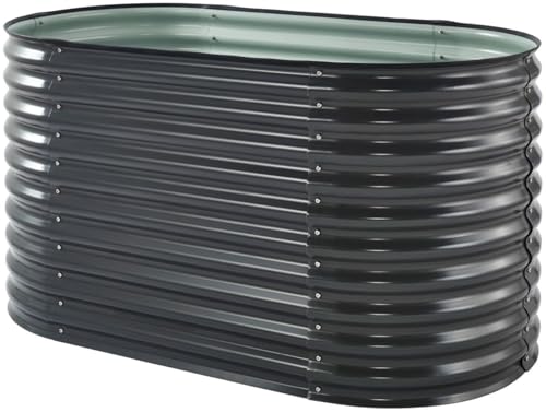 Trend Line Hochbeet Metall 160 x 80 x 82cm anthrazit 900 L Frühbeet Pflanzkasten von Trend Line