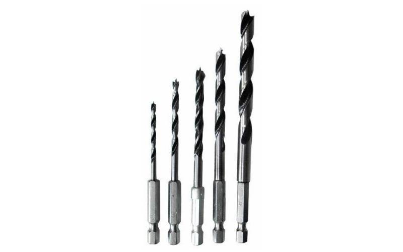 Connex Bohrer- und Bitset Spiralbohrersatz Holz 3-8 mm 1/4 Sechskant von Connex