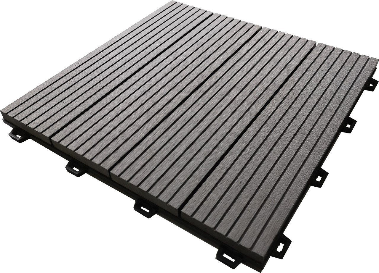 Trend Line Holzfliesen TrendLine Klickfliese WPC 30 x 30 x 2,1 cm grau 10 von Trend Line