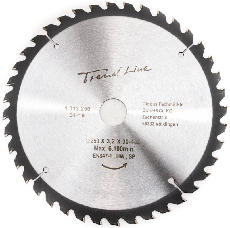 Trend Line Kreissägeblatt TrendLine HM-Kreissägeblatt Ø 250 mm Bohrung Ø 30 von Trend Line
