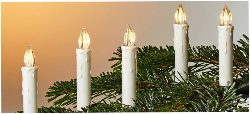 Trend Line LED-Christbaumkerzen TrendLine Kerze Kunststoff 1,7 x 10 cm weiß von Trend Line