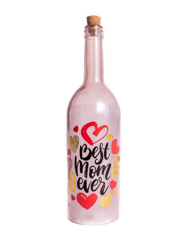 Trend Line LED-Leuchte TrendLine LED Deko Flasche Best Mom ever, pink von Trend Line