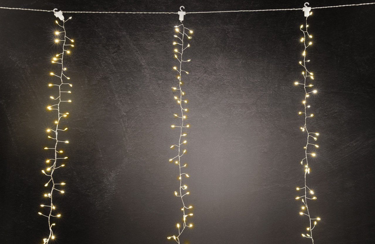 Trend Line LED-Lichterkette TrendLine LED-Lichtervorhang Mini Außen 1,5 x 1 m von Trend Line