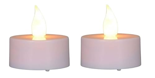 Trend Line LED Teelicht Maxi 2 Stück warmweiß batteriebetrieben mit Timer Kerzen & Teelichter von Trend Line