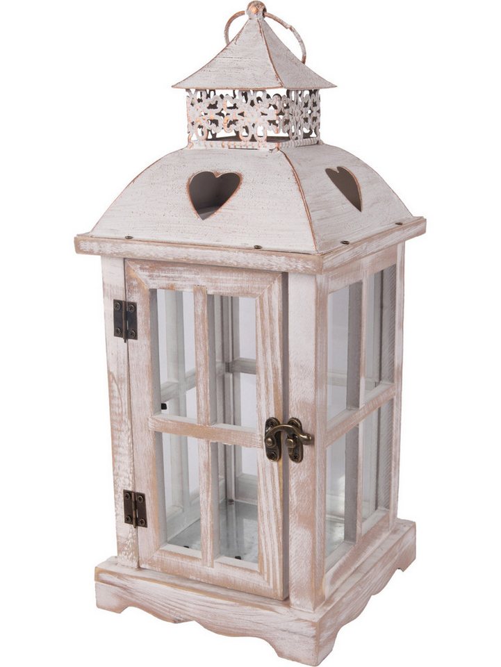 Trend Line Laterne Deko Laterne Holz 38 x 17 cm weiß von Trend Line