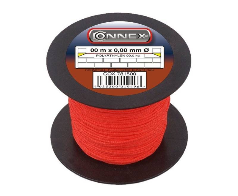 Connex Maurerkelle Maurerschnur 100 m Ø 1,7 mm rot von Connex