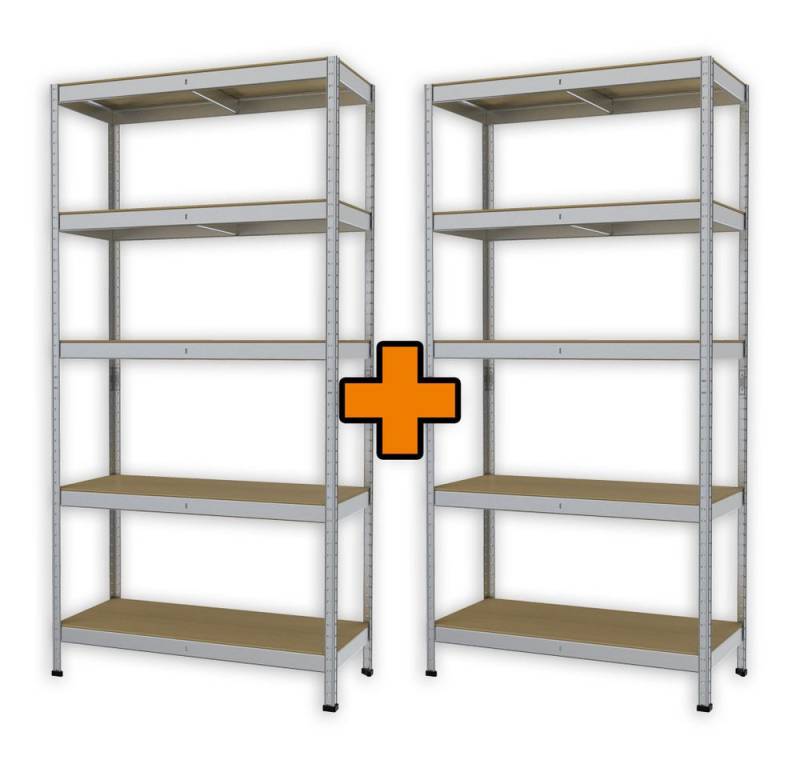 Trend Line Mehrzweckregal Schwerlastregal 180 x 90 x 40 cm 2er Set je 5 von Trend Line