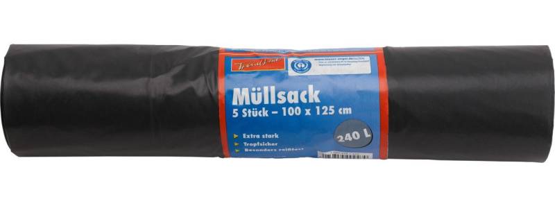 Trend Line Müllsack Trendline Müllsack 240 L, 55mµ, grau, 5 Stück von Trend Line
