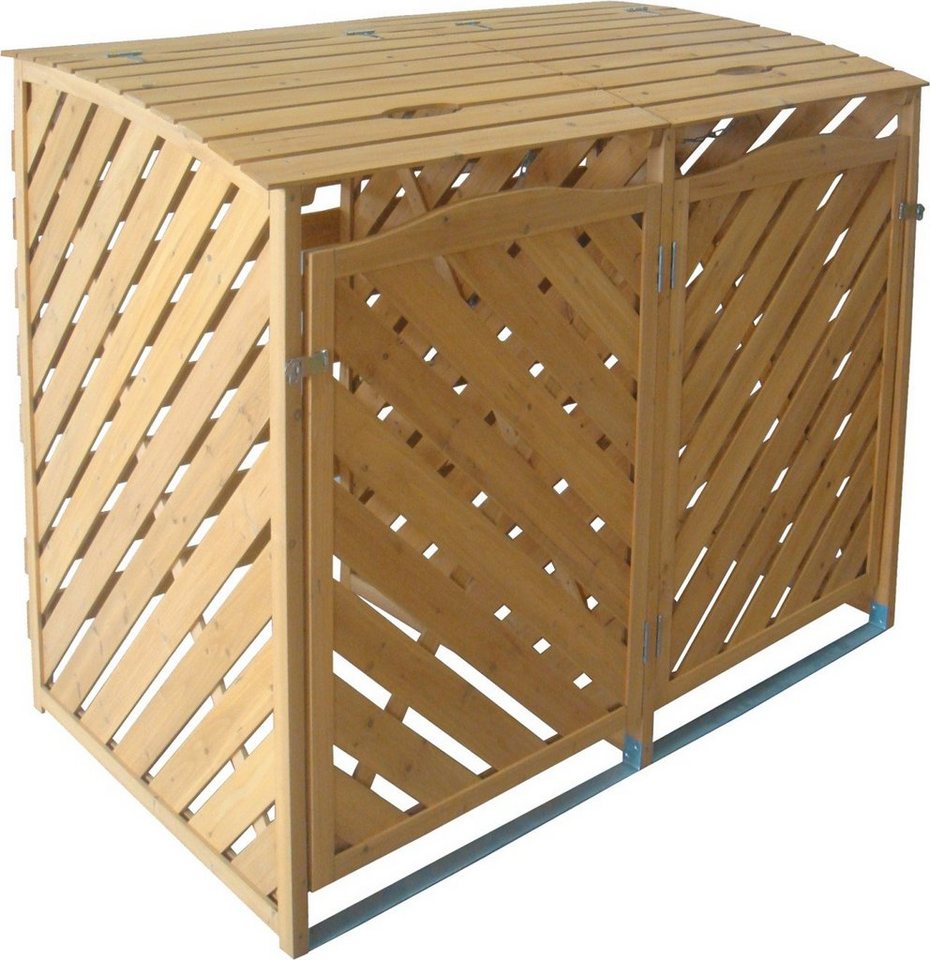 Trend Line Mülltonnenbox TrendLine Mülltonnenbox aus Holz für 2 x 240 l von Trend Line