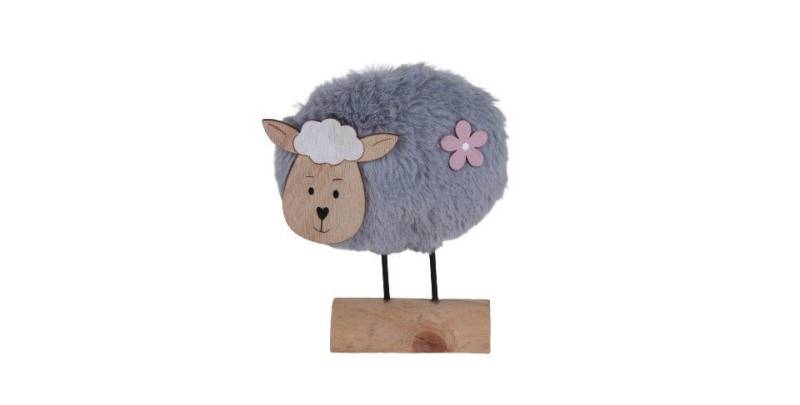 Trend Line Osterfigur TrendLine Deko Schaf Holz 17 x 14 cm natur grau von Trend Line