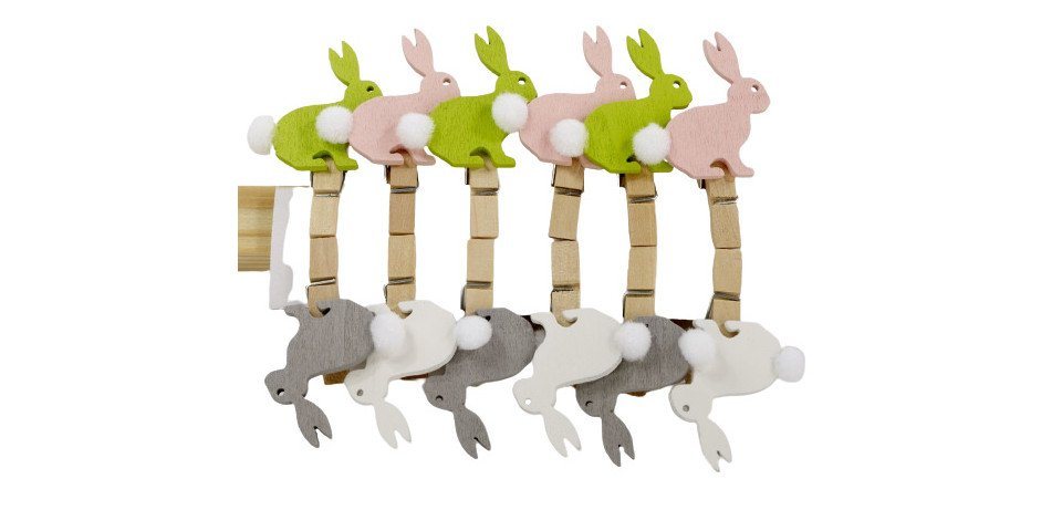 Trend Line Osterhase TrendLine Clip Osterhase 3,5 cm natur bunt 12 von Trend Line