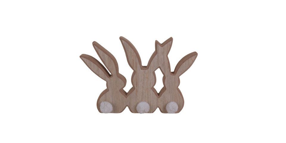 Trend Line Osterhase TrendLine Deko Hasen Holz 24,5 x 17 cm braun von Trend Line