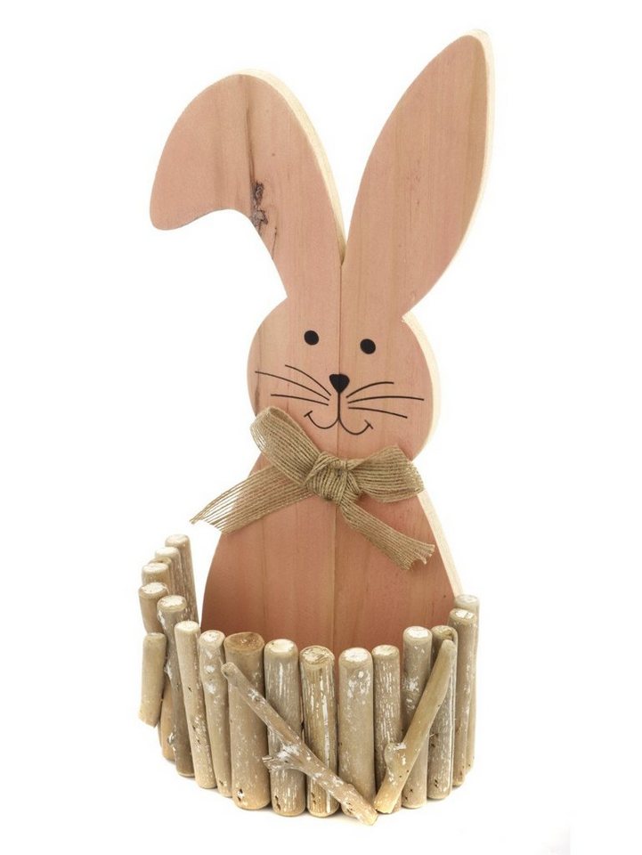 Trend Line Osterhase TrendLine Deko Osterhase mit Korb Holz 34 x 15 cm von Trend Line