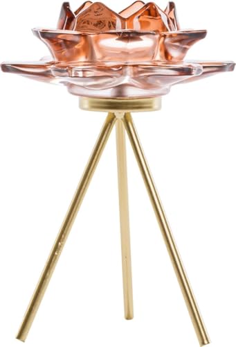 Trend Line Teelichthalter Glas 17,5 cm Rose Gold Seerose Kerzen & Teelichter Trend Line Teelichthalter Glas 17,5 cm Rose Gold Seerose Kerzen & Teelichter von Trend Line