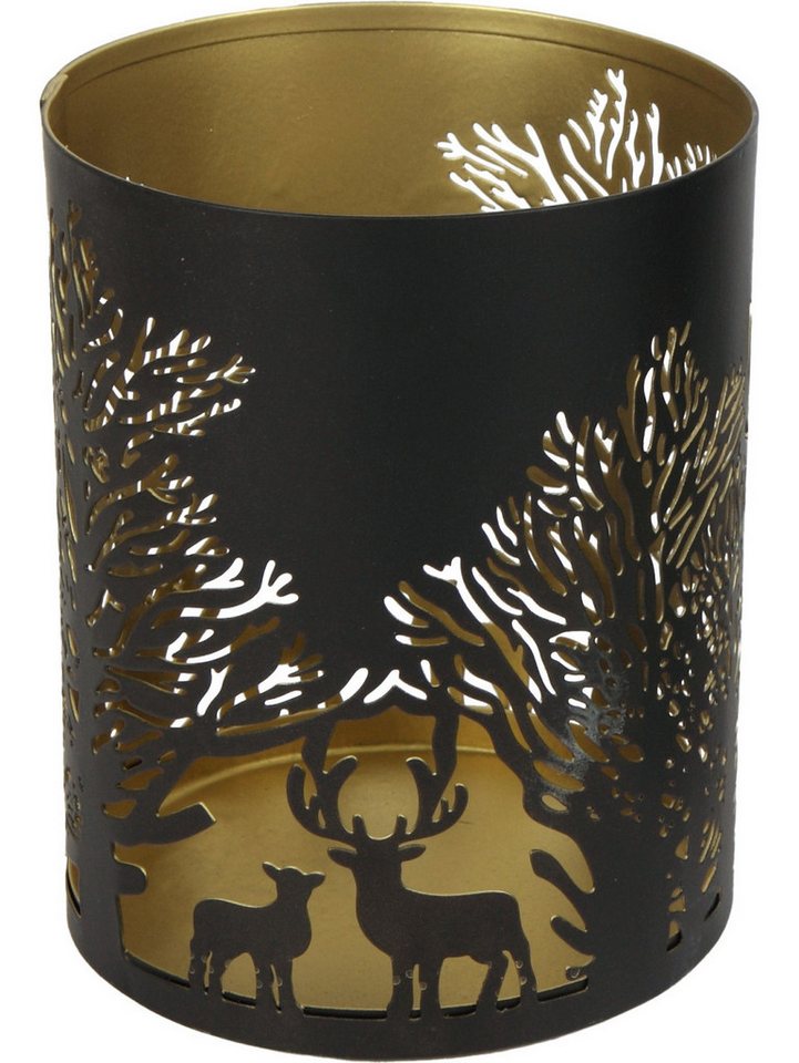 Trend Line Teelichthalter TrendLine Deko Metall Teelichthalter Winter 10 x von Trend Line