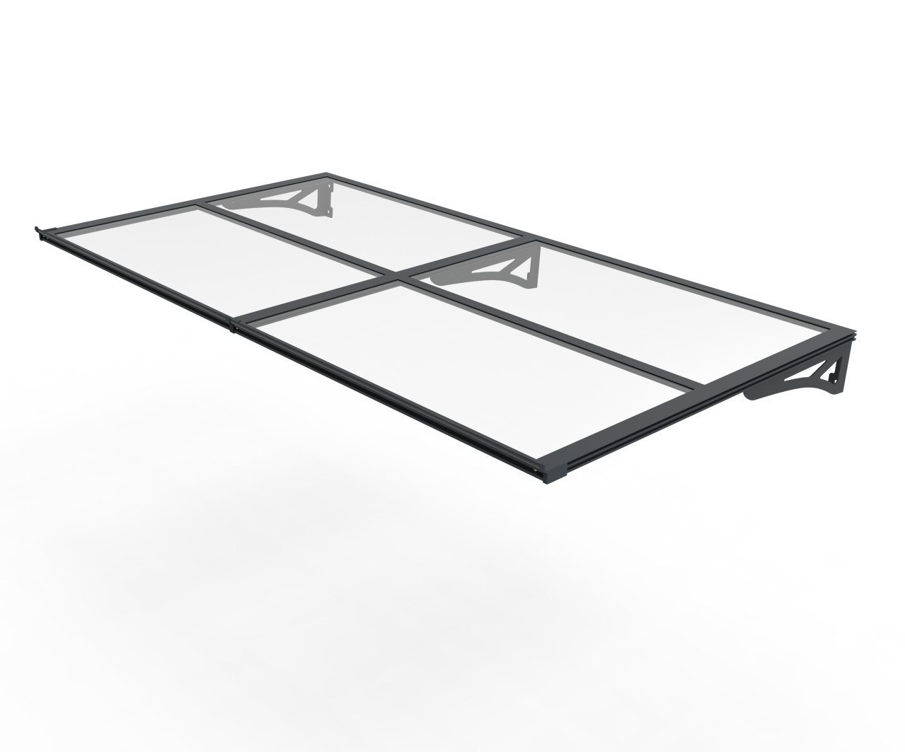 Trend Line Vordach TrendLine Vordach Bordeaus Aluminium schwarz 200 x von Trend Line