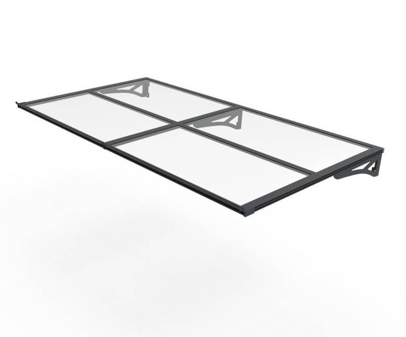 Trend Line Vordach TrendLine Vordach Bordeaus Aluminium schwarz 200 x von Trend Line