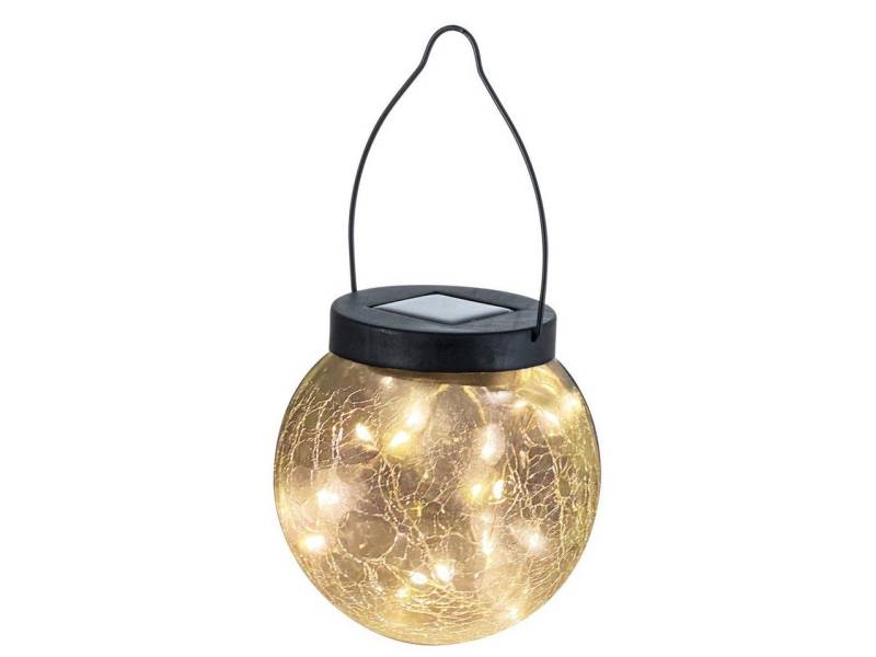 Trend Line LED Solarleuchte TrendLine LED Solarleuchte Kugel hängend 12 cm, Inkl. Leuchtmittel, Nicht dimmbar nicht Smart Home-fähig ohne Bewegungsmelder von Trend Line