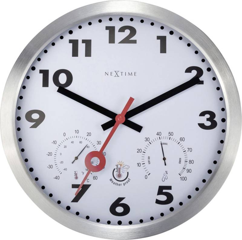 NEXTIME Wanduhr Nextime Außenwanduhr Clematis 4307AR Ø 35 cm von NEXTIME