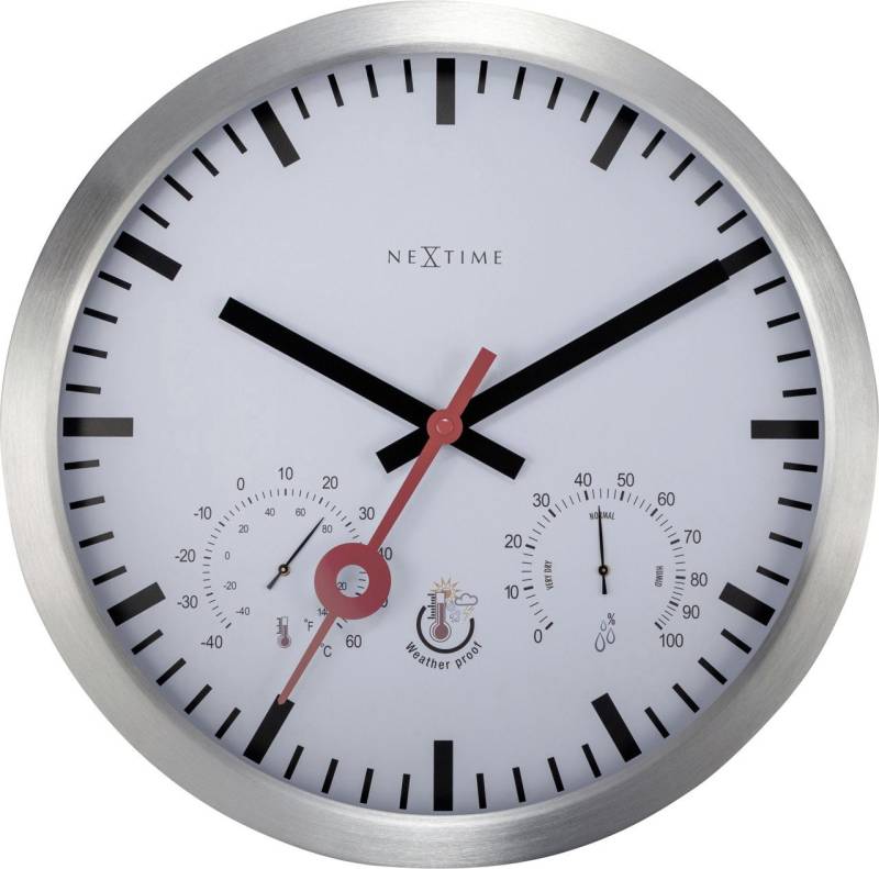 NEXTIME Wanduhr Nextime Außenwanduhr Clematis 4307ST Ø 35 cm von NEXTIME