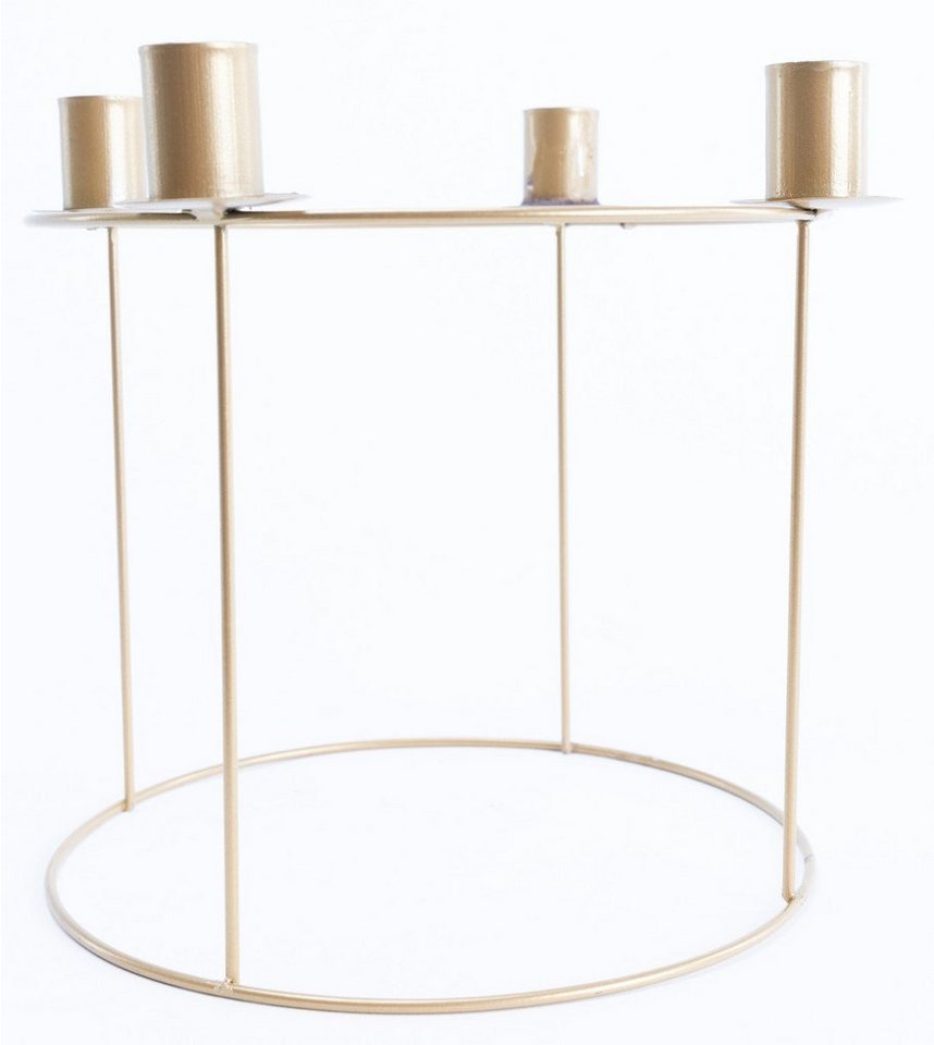 Trend Line Weihnachtsfigur TrendLine Adventskranz Metall Ø 24,5 x 20 cm gold von Trend Line