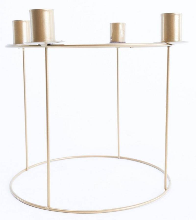 Trend Line Weihnachtsfigur TrendLine Adventskranz Metall Ø 24,5 x 20 cm gold von Trend Line