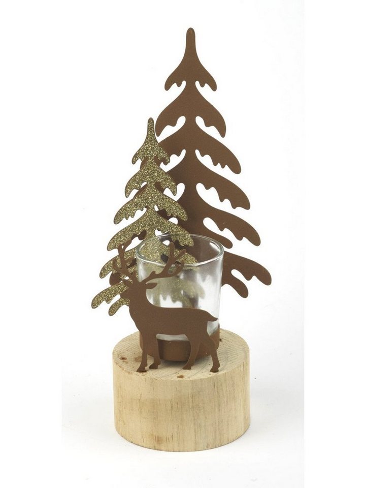Trend Line Weihnachtsfigur TrendLine Deko Silhouette Wald mit Kerzenhalter in von Trend Line