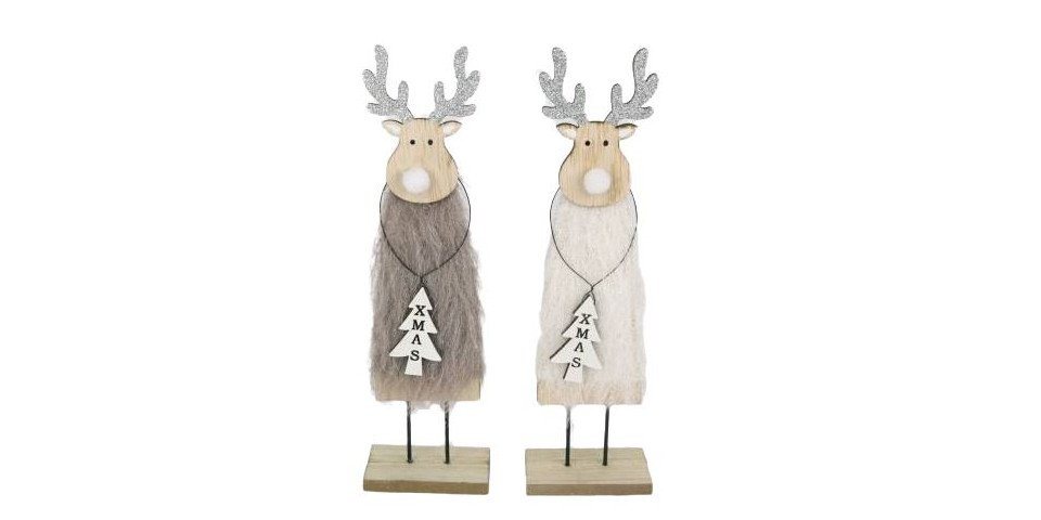 Trend Line Weihnachtsfigur TrendLine Dekofigur Holz Rentier 39 x 12 cm von Trend Line