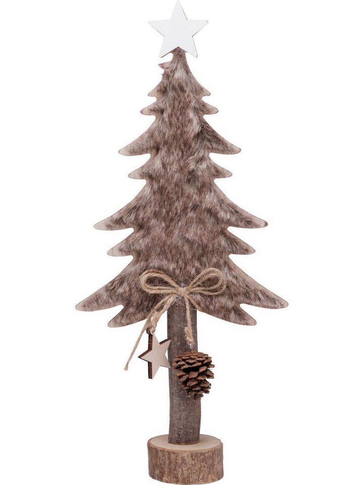 Trend Line Weihnachtsfigur TrendLine Dekofigur Holz Tannenbaum 36 x 16 cm von Trend Line