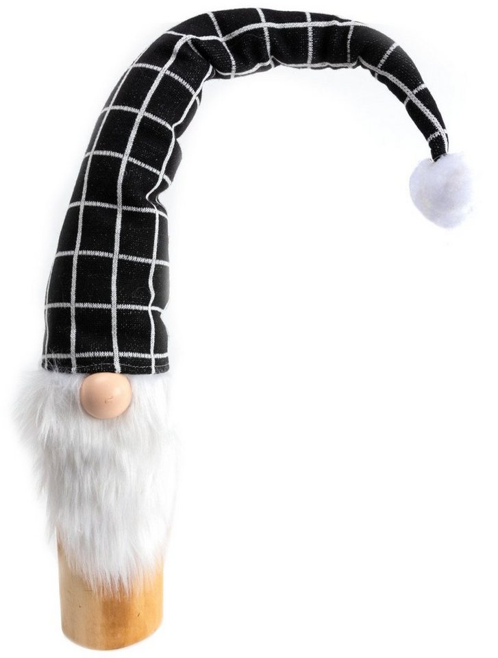 Trend Line Weihnachtsfigur TrendLine Dekofigur Zwerg 82 x 11 cm schwarz-weiß von Trend Line